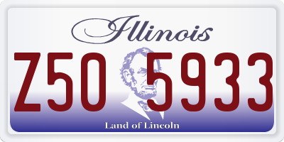 IL license plate Z505933