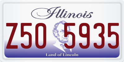 IL license plate Z505935