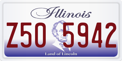 IL license plate Z505942