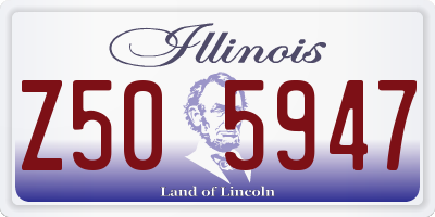 IL license plate Z505947