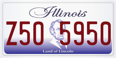 IL license plate Z505950