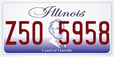 IL license plate Z505958