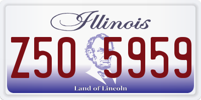 IL license plate Z505959