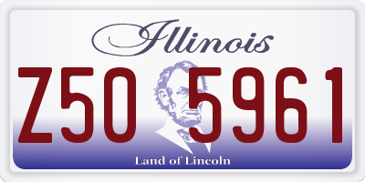 IL license plate Z505961