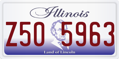 IL license plate Z505963