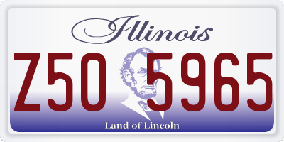 IL license plate Z505965