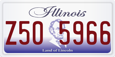 IL license plate Z505966
