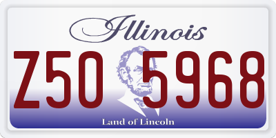 IL license plate Z505968