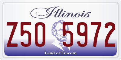 IL license plate Z505972