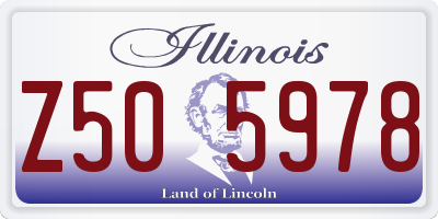 IL license plate Z505978