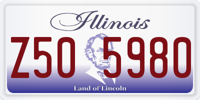 IL license plate Z505980