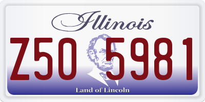 IL license plate Z505981