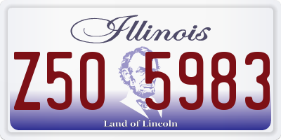 IL license plate Z505983