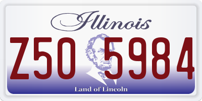 IL license plate Z505984