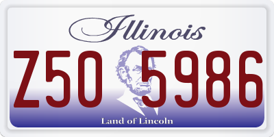 IL license plate Z505986