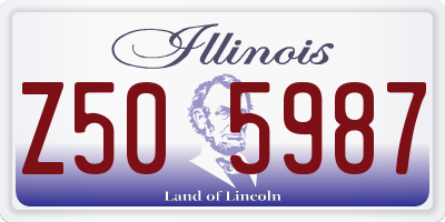 IL license plate Z505987
