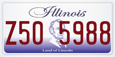 IL license plate Z505988