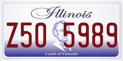 IL license plate Z505989