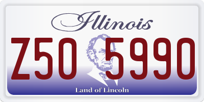IL license plate Z505990