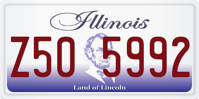 IL license plate Z505992