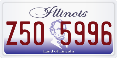 IL license plate Z505996