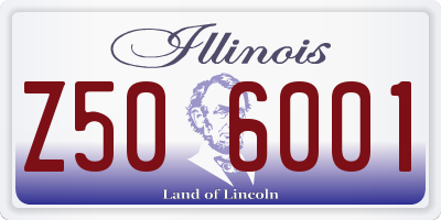 IL license plate Z506001