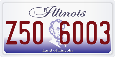 IL license plate Z506003