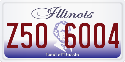 IL license plate Z506004