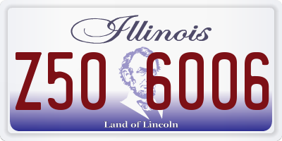 IL license plate Z506006