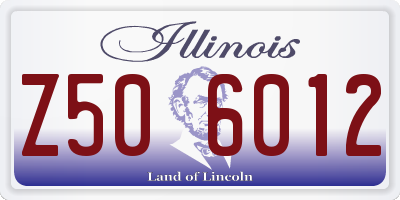 IL license plate Z506012