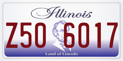 IL license plate Z506017