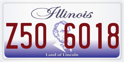 IL license plate Z506018