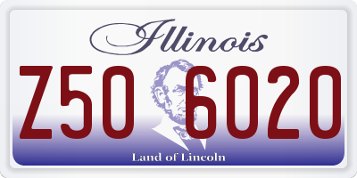IL license plate Z506020