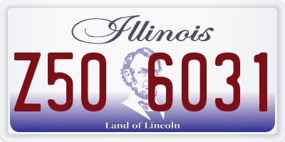 IL license plate Z506031