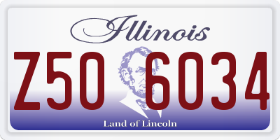 IL license plate Z506034