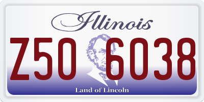 IL license plate Z506038