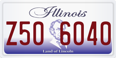 IL license plate Z506040