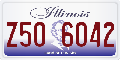 IL license plate Z506042
