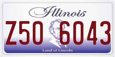 IL license plate Z506043