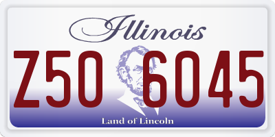 IL license plate Z506045