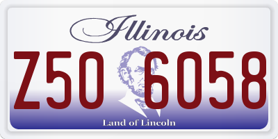 IL license plate Z506058