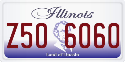 IL license plate Z506060