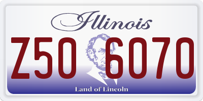 IL license plate Z506070
