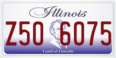 IL license plate Z506075