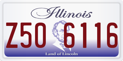 IL license plate Z506116