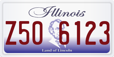 IL license plate Z506123