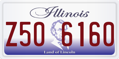 IL license plate Z506160