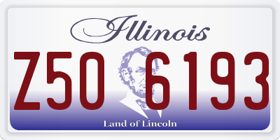 IL license plate Z506193