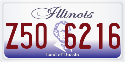 IL license plate Z506216