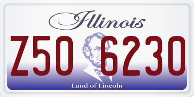 IL license plate Z506230